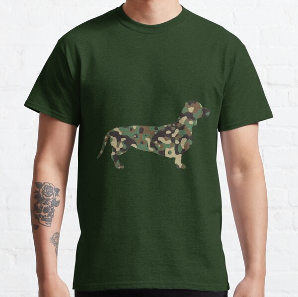 dachshund camo t shirt