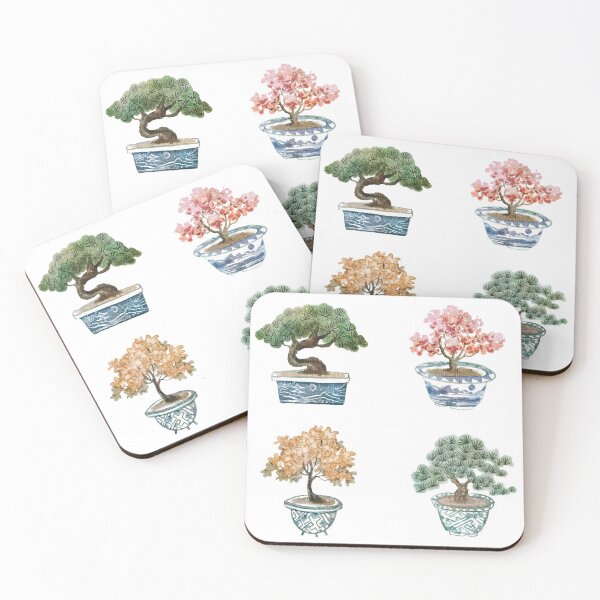Item preview, Bonsai tree sticker pack design in watercolour optic designed and sold by Branjos.
