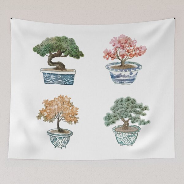 Item preview, Bonsai tree sticker pack design in watercolour optic designed and sold by Branjos.