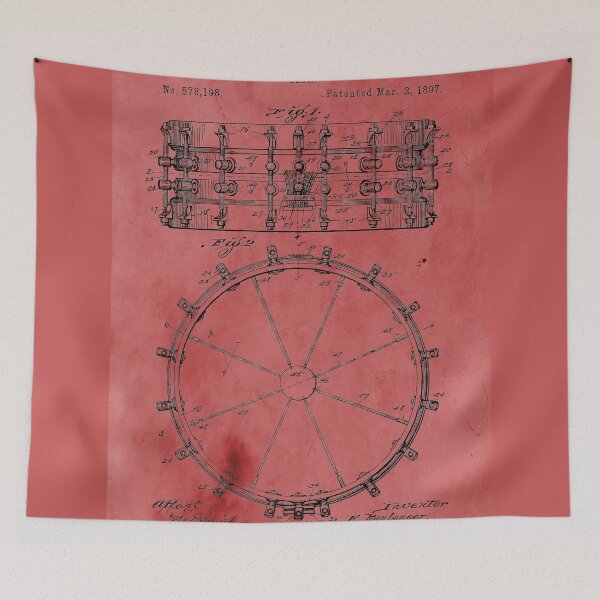 Item preview, Vintage Rose Drum Patent designed and sold by JoolyA.