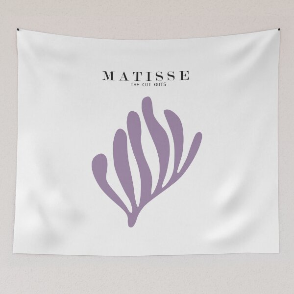 Item preview, Matisse lavender cut outs minimal contemporary decor designed and sold by shreya ranjan.