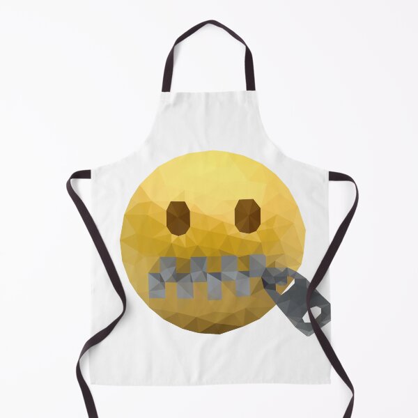 Item preview, Zipped Lips Emoji in Low Poly Style - Geometric Silent Face Design designed and sold by OrangePoly.