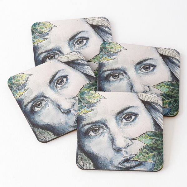 Item preview, Painting - Lady with leaves designed and sold by TeeZoneZtore.