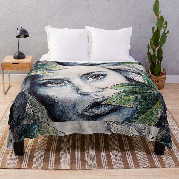 Item preview, Painting - Lady with leaves designed and sold by TeeZoneZtore.