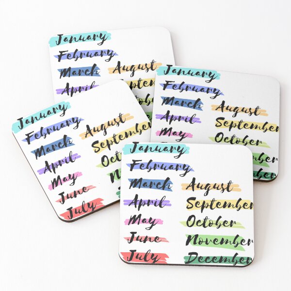 Item preview, Bujo Months Highlighted Rainbow designed and sold by Mavy-liz.