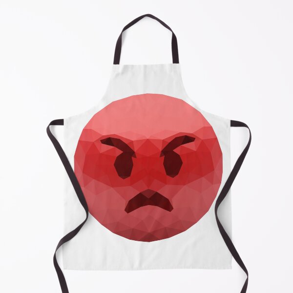 Item preview, Geometric Angry Red Emoji Face - Low Poly Digital Art designed and sold by OrangePoly.