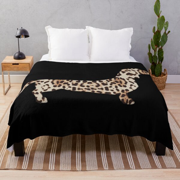 Item preview, dachshund dog silhouette leopard pattern designed and sold by cathelkav.