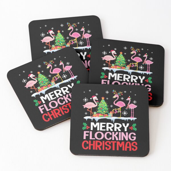 Item preview, Flamingo Noel Hats Dancing On Snow Merry Flocking Christmas Animal Lover designed and sold by MarkHudson78.