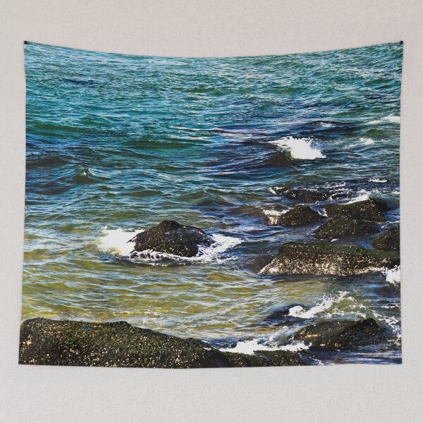 Item preview, Rocky Shore Sea Waves Rocks Seascape designed and sold by worldways.