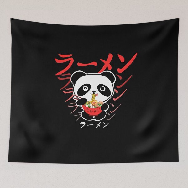 Item preview, Cute Kawaii Baby Panda Eating Ramen Spicy Japanese Noodle designed and sold by merchloh128.
