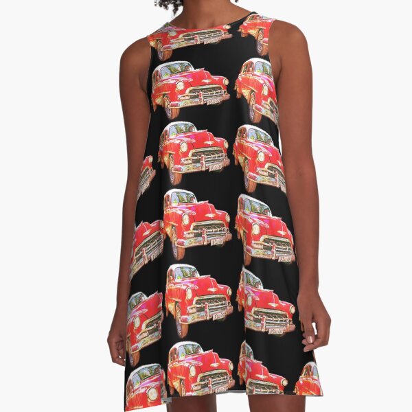 Item preview, Red retro car designed and sold by soposig.