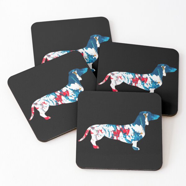 Item preview, dachshund dog silhouette colorful pattern  designed and sold by cathelkav.
