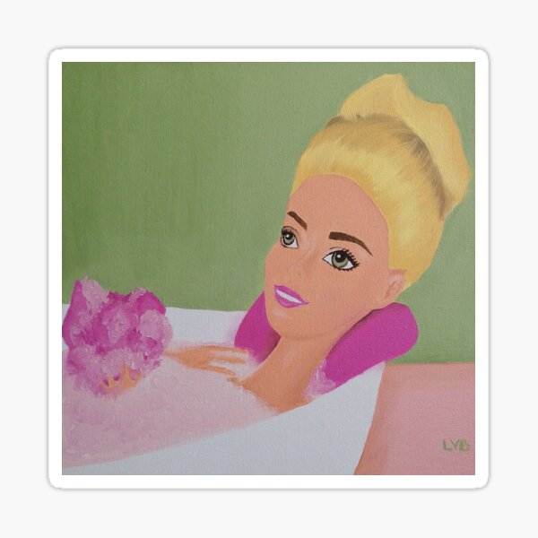 Relaxing in Rose Sticker