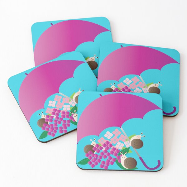 Item preview, Snail and rain together, makes any day better! - Snails in green, pink and blue.  designed and sold by Pinkaudi.