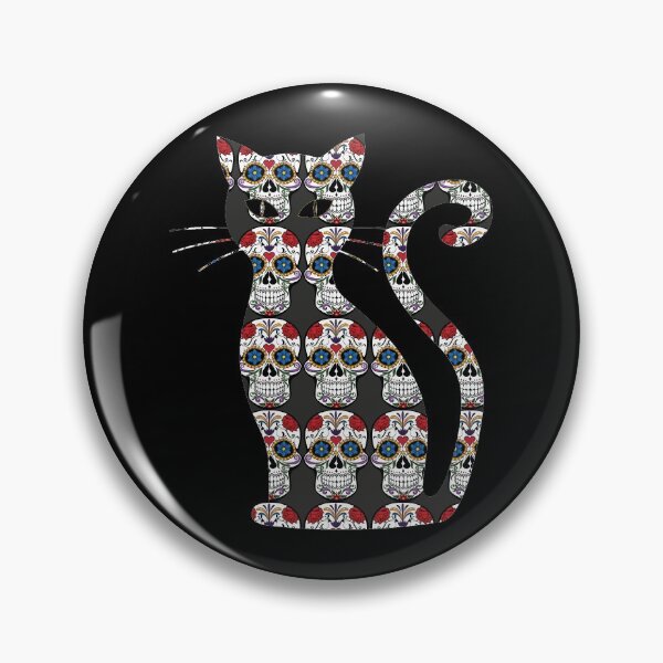 Item preview, cat silhouette skullpattern designed and sold by cathelkav.