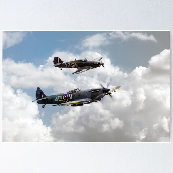 Vista previa del artículo con la obra «RAF Fighting Pair», diseñado y vendido por Airpower Art.