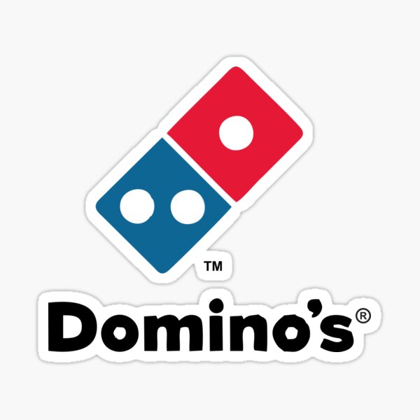 Dominos Pizza Stickers Redbubble - domino building simulator roblox
