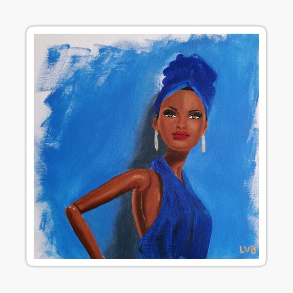 African Beauty Doll Sticker