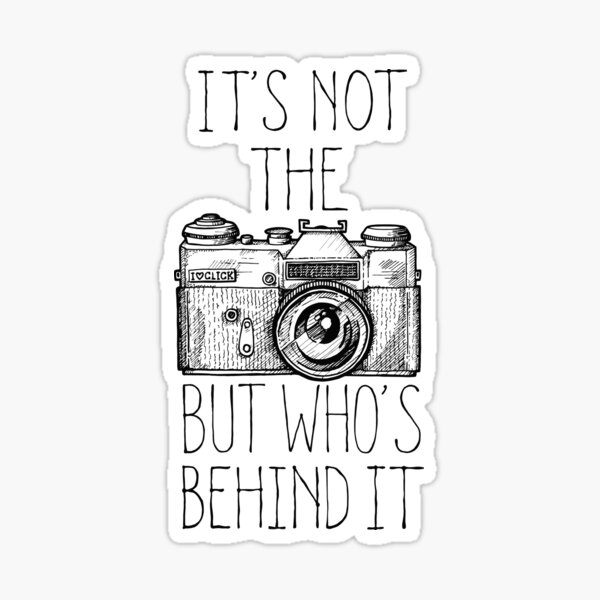 Camera black ink Pegatina