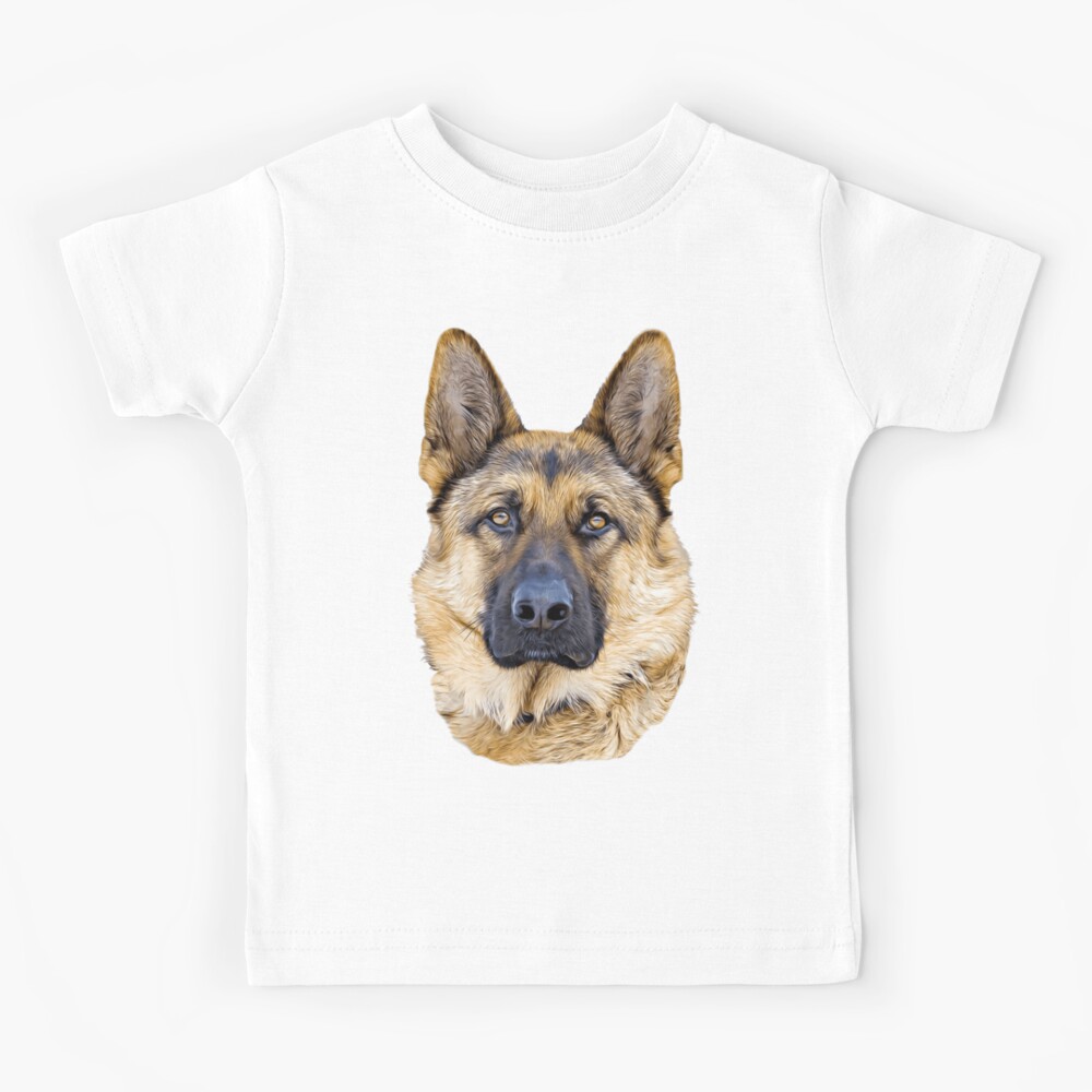 T Shirt Enfant Portrait De Chien De Berger Allemand Par Magicjohnson22 Redbubble