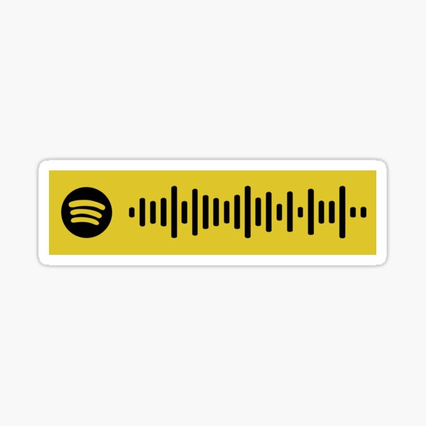 Believer Imagine Dragons Spotify Scan Code Sticker By Outfitfinder Redbubble - imagine dragons thunder roblox id code