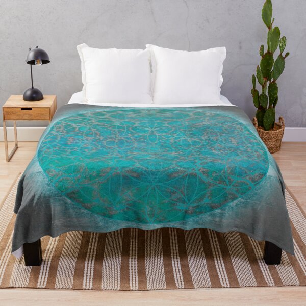 Item preview, flower of life blue aqua designed and sold by filippobassano.