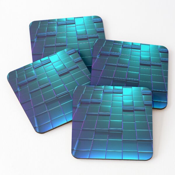 Item preview, Cube Purple Blue Squares Pattern designed and sold by walkingrock.