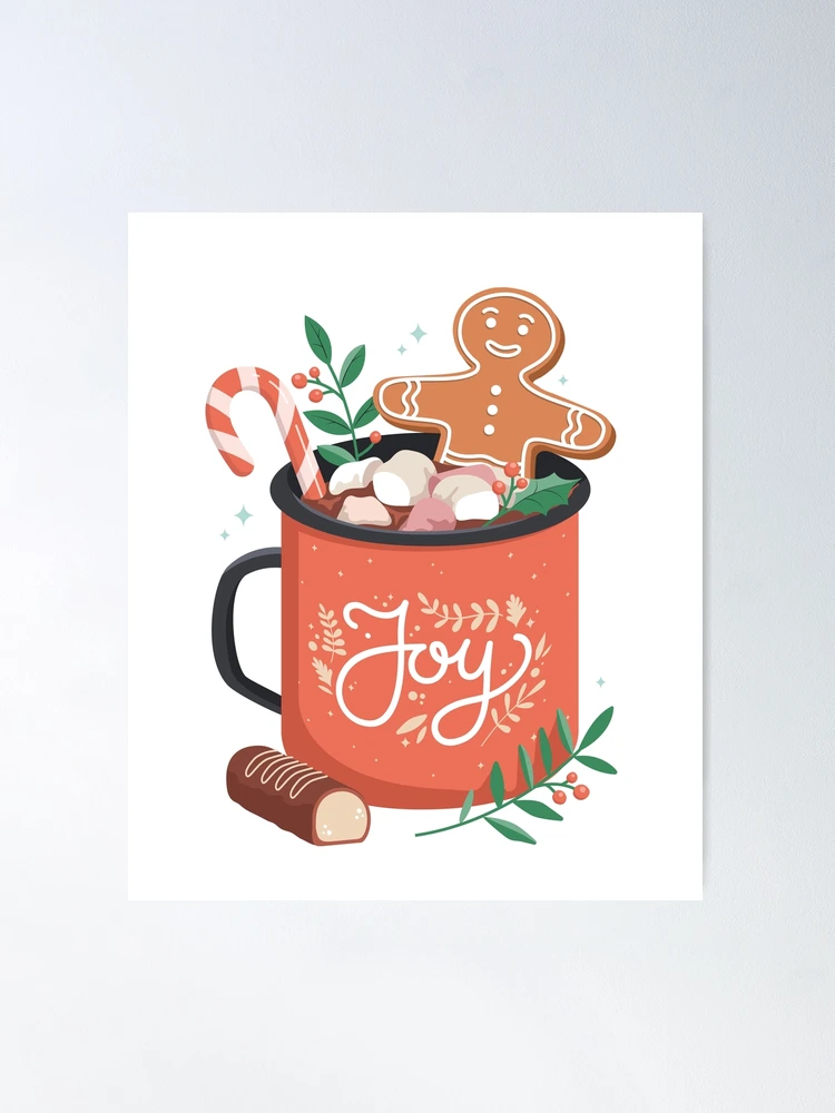 Festive Christmas Mug: Gingerbread and Candy Cane Delight