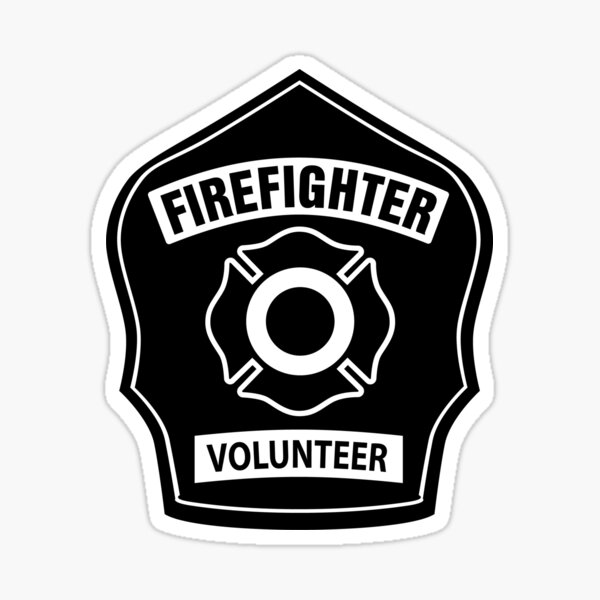 “Firefighter Fire Department Fire Helmet Shield” Sticker by cartattz