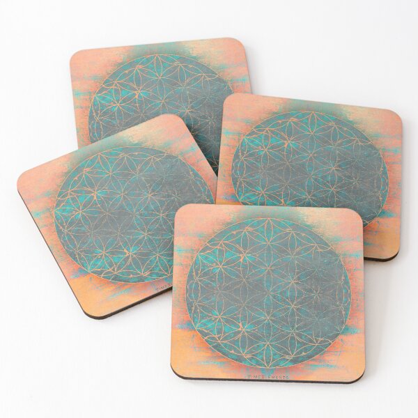 Item preview, flower of life pale orange emerald designed and sold by filippobassano.