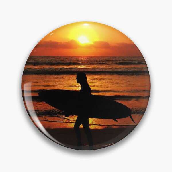 Item preview, Surfer silhouette at sunset in Bali designed and sold by baligaia.