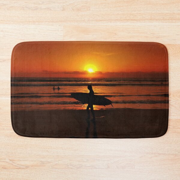 Item preview, Surfer silhouette at sunset in Bali designed and sold by baligaia.