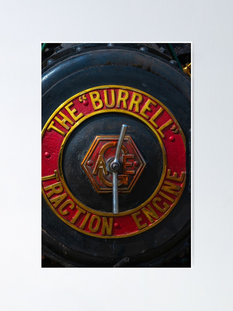 "Smoke box door of vintage Burrell steam engine" Poster for Sale by