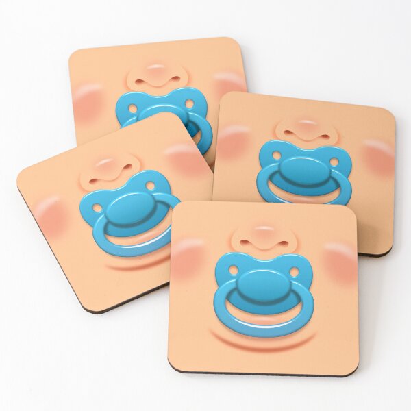 Item preview, Baby face with blue pacifier/dummy - skin 0 designed and sold by WJ Design.