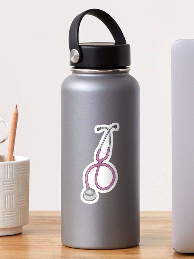 Thumbnail 1 of 3, Sticker, Stethoscope - plum designed and sold by bayleft.