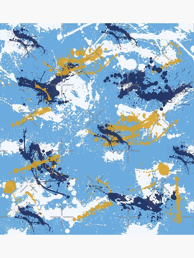 "Manchester City Paint Splatter Artwork" Photographic Print by