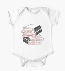 Haruki Murakami Buchstapel Baby Body Kurzarm