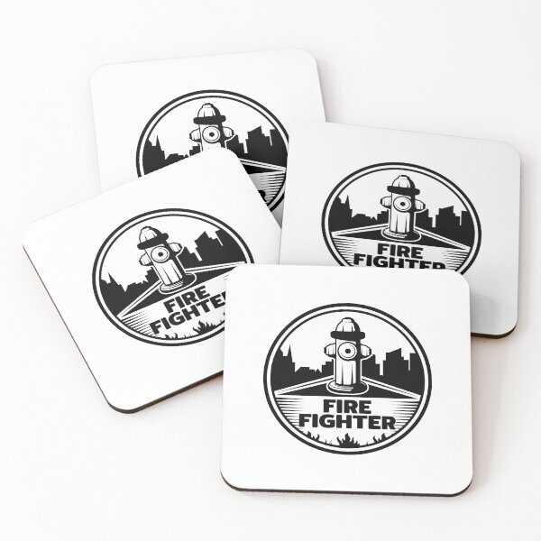 Item preview, Firefighter in Flames with Fire Hydrant Symbol designed and sold by cartattz.