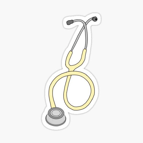 Stethoscope - yellow Sticker