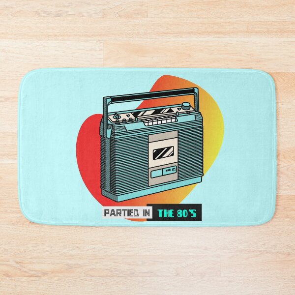 Item preview, Partied in the 80s Tshirt Tee Shirt Boombox Vintage Retro Cute Funny Kawaii Graphic Cartoony Design for Apparel Accessories Home Decor Skins Totes Bags Wall Art Stickers designed and sold by Rocbebe.