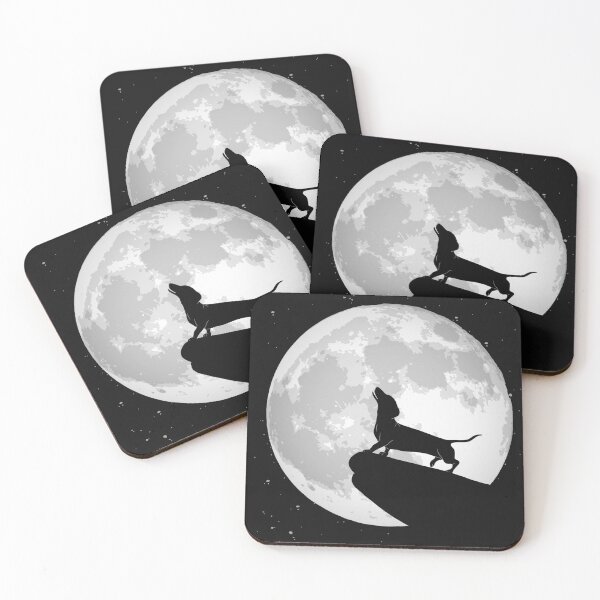 Item preview, Dachshund Moon Howling Dackel designed and sold by eidrood.