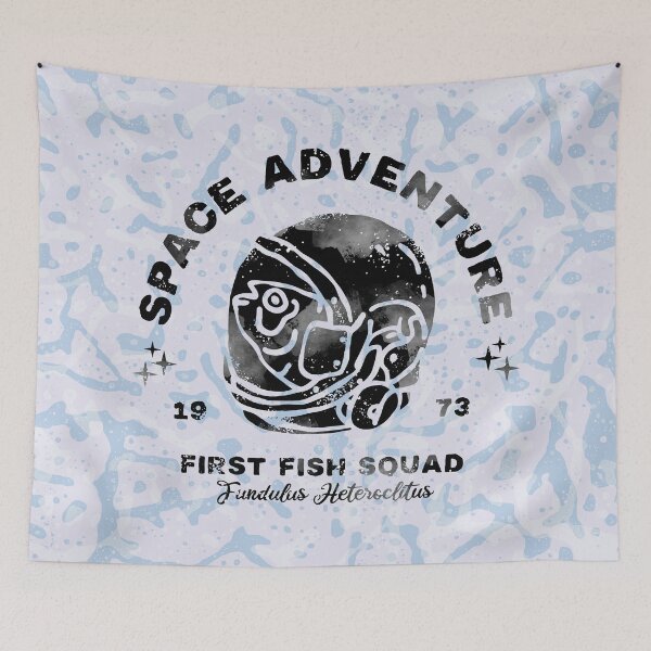 Item preview, Vintage Space Travel Astronaut Fish designed and sold by okpinsArtDesign.