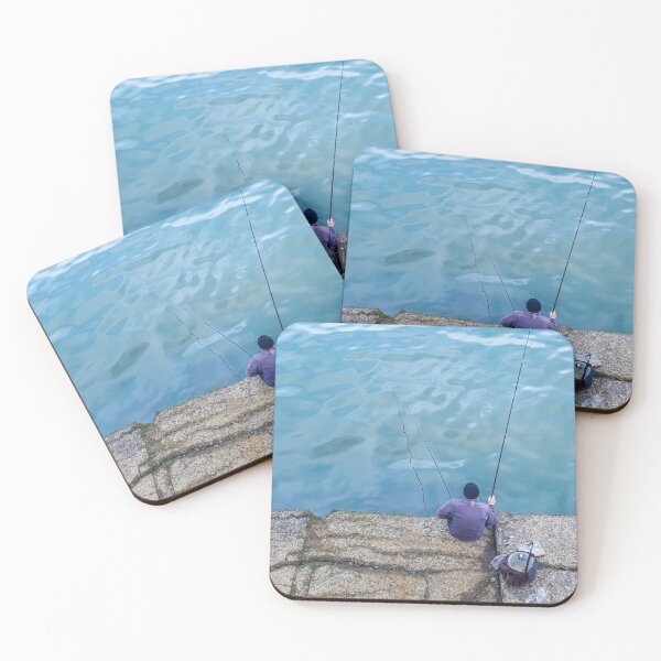 Item preview, Senior Man Fishing at River, Montevideo, Uruguay designed and sold by DFLC Prints.