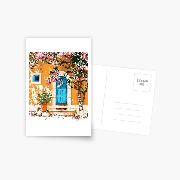 Item preview, Oh The Places You Will Go | Spanish Bougainvillea Villa architecture Buildings | Boho Summer Travel designed and sold by 83oranges.
