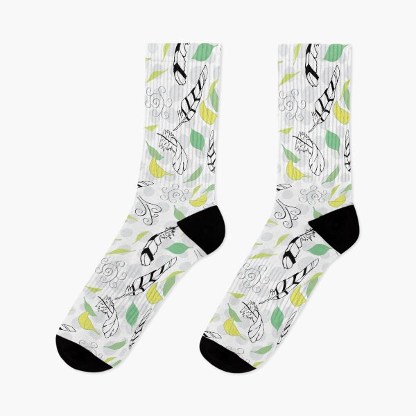 Item preview, Feather Flight Collection- Floating leaves and feathers with wind swirls designed and sold by CJAura by Claire Jane Johnson.