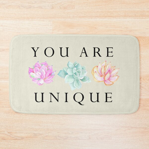 Item preview, You Are Unique, floral quote designed and sold by latiendadearyam.