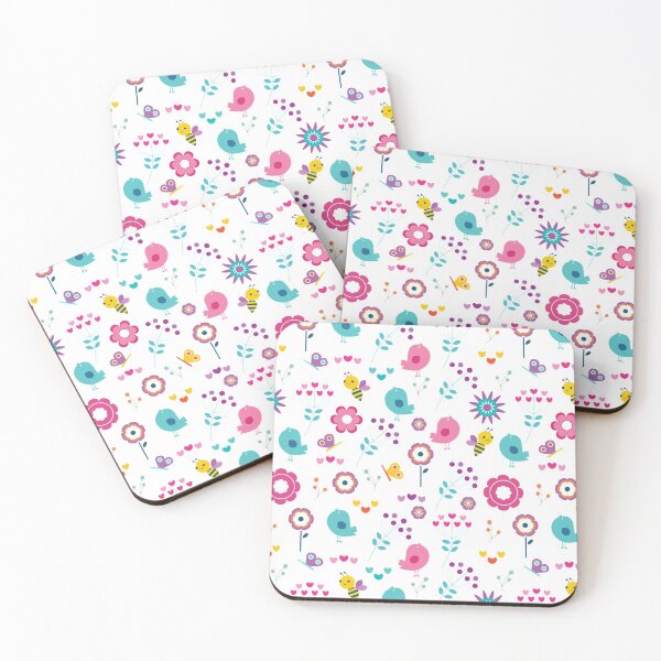 Item preview, Colourful Birds Bees Butterflies and Flowers Pattern designed and sold by simpleones.