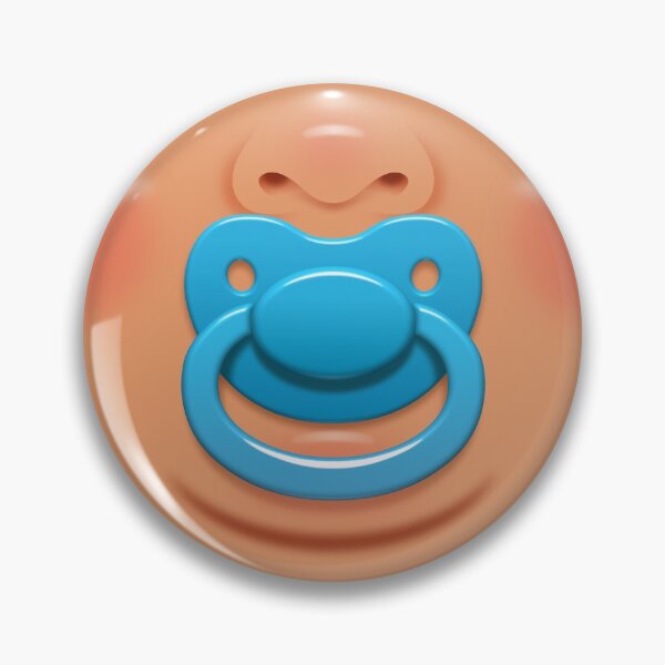 Item preview, Baby face with blue pacifier/dummy - skin 1 designed and sold by WJ Design.