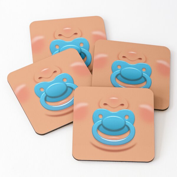 Item preview, Baby face with blue pacifier/dummy - skin 1 designed and sold by WJ Design.