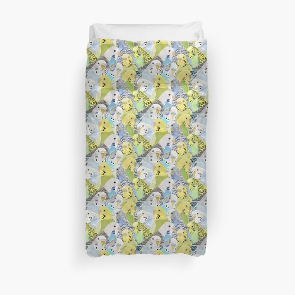 Budgie Parakeets Duvet Cover